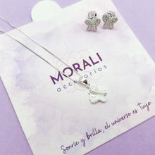 Cargar imagen en el visor de la galería, Juego Plata Mariposa Microcircones
