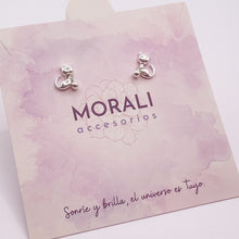 Cargar imagen en el visor de la galería, Aretes Plata Gato Balin
