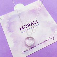 Cargar imagen en el visor de la galería, Dije Plata Corazón Cuarzo Cristal
