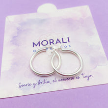 Cargar imagen en el visor de la galería, Candongas Plata Tubo D 2,6 cm

