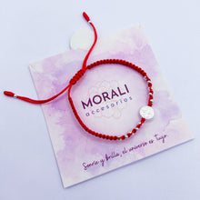 Cargar imagen en el visor de la galería, Pulsera Plata San Benito Tejida Roja
