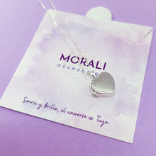 Cargar imagen en el visor de la galería, Relicario Plata Corazón Tres Circones
