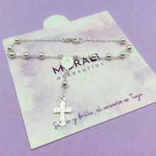Cargar imagen en el visor de la galería, Pulsera Plata Denario Virgen Milagrosa 4 mm
