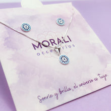 Cargar imagen en el visor de la galería, Juego Plata Ojo Turco Turquesa
