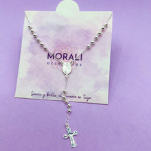 Cargar imagen en el visor de la galería, Rosario Plata Virgen Milagrosa Balín 3,5 mm
