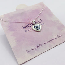 Cargar imagen en el visor de la galería, Dije Plata Corazón Circones Azules
