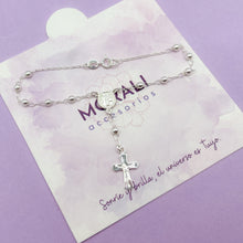 Cargar imagen en el visor de la galería, Pulsera Plata Denario San Benito 3 mm
