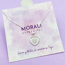 Cargar imagen en el visor de la galería, Dije Plata Corazón Circones Cristal
