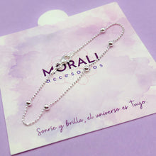Cargar imagen en el visor de la galería, Pulsera Plata Balines Lisos
