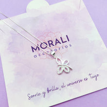 Cargar imagen en el visor de la galería, Dije Plata Mariposa Microcircones
