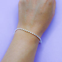 Cargar imagen en el visor de la galería, Pulsera Plata Balines Labrados Grandes
