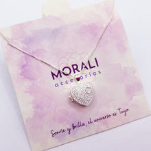 Cargar imagen en el visor de la galería, Relicario Plata Corazón Microcircones
