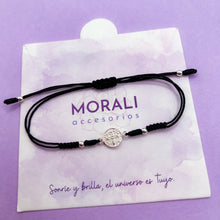Cargar imagen en el visor de la galería, Pulsera Plata San Benito Negra
