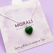 Cargar imagen en el visor de la galería, Dije Plata Corazón Jade
