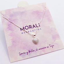 Cargar imagen en el visor de la galería, Dije Plata Corazón Microcircones
