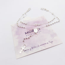 Cargar imagen en el visor de la galería, Rosario Plata Virgen Milagrosa Balín 3 mm
