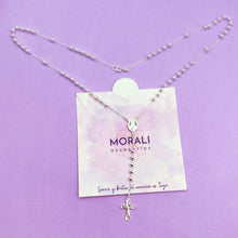 Cargar imagen en el visor de la galería, Rosario Plata Virgen Milagrosa Balín 3,5 mm
