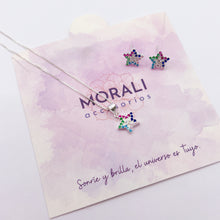 Cargar imagen en el visor de la galería, Juego Plata Estrellita Colores
