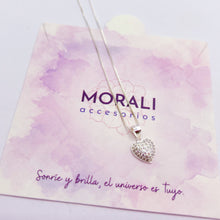 Cargar imagen en el visor de la galería, Dije Plata Corazón Microcircones

