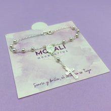 Cargar imagen en el visor de la galería, Pulsera Plata Denario Virgen Milagrosa 4 mm
