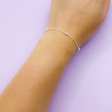 Cargar imagen en el visor de la galería, Pulsera Plata Balines Líneas
