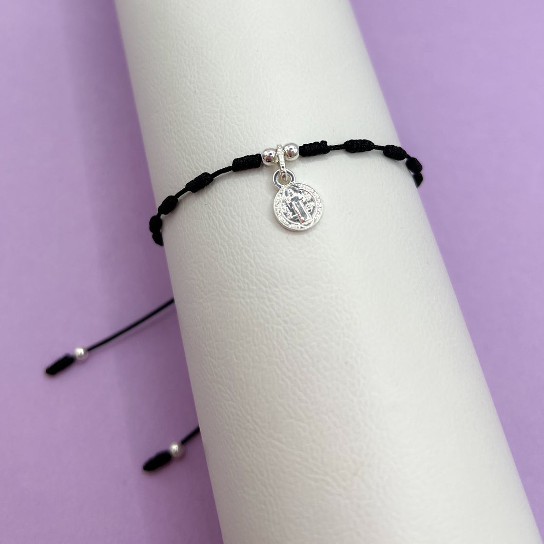 Pulsera Plata Negra San Benito