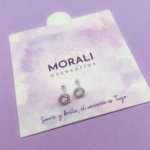 Cargar imagen en el visor de la galería, Aretes Plata Corazón Cierre de Seguridad
