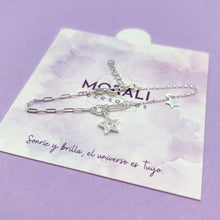 Cargar imagen en el visor de la galería, Pulsera Plata Estrellas
