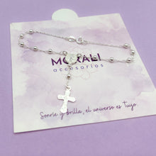 Cargar imagen en el visor de la galería, Pulsera Plata Denario San Benito 3 mm
