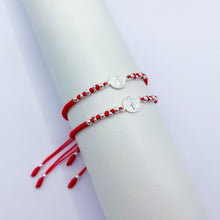 Cargar imagen en el visor de la galería, Pulseras Plata Pareja San Benito Rojas

