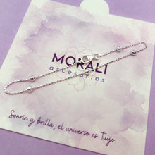 Cargar imagen en el visor de la galería, Pulsera Plata Balines Líneas
