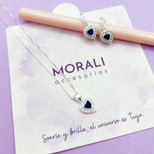 Cargar imagen en el visor de la galería, Juego Plata Corazón Azul
