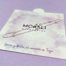 Cargar imagen en el visor de la galería, Pulsera Plata Balines Líneas
