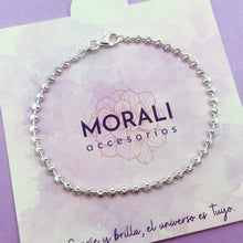 Cargar imagen en el visor de la galería, Pulsera Plata Balines Labrados Grandes
