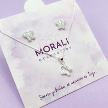 Cargar imagen en el visor de la galería, Juego Plata Mariposa Microcircones
