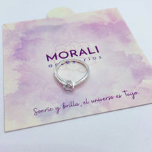 Cargar imagen en el visor de la galería, Anillo Plata Compromiso Circón
