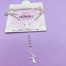 Cargar imagen en el visor de la galería, Rosario Plata Virgen Milagrosa Balín 3,5 mm
