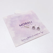 Cargar imagen en el visor de la galería, Aretes Plata Circón Redondo 8 mm
