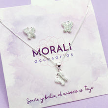 Cargar imagen en el visor de la galería, Juego Plata Mariposa Microcircones
