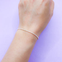 Cargar imagen en el visor de la galería, Pulsera Plata Balines Labrados Pequeños
