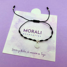 Cargar imagen en el visor de la galería, Pulsera Plata Negra San Benito
