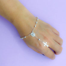 Cargar imagen en el visor de la galería, Pulsera Plata Denario Virgen Milagrosa 4 mm
