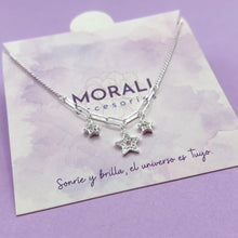 Cargar imagen en el visor de la galería, Tobillera Plata Tres Estrellas
