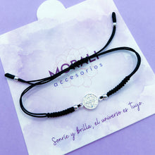 Cargar imagen en el visor de la galería, Pulsera Plata San Benito Negra
