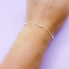 Cargar imagen en el visor de la galería, Pulsera Plata Balines Líneas
