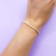 Cargar imagen en el visor de la galería, Pulsera Plata Balines Grano Arroz
