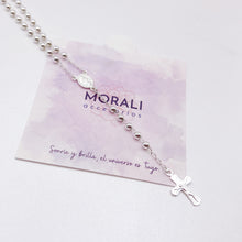 Cargar imagen en el visor de la galería, Rosario Plata Virgen Milagrosa Balín 4 mm
