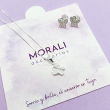 Cargar imagen en el visor de la galería, Juego Plata Mariposa Microcircones
