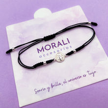 Cargar imagen en el visor de la galería, Pulsera Plata San Benito Negra
