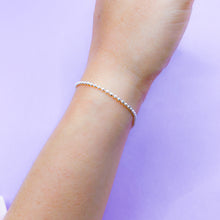 Cargar imagen en el visor de la galería, Pulsera Plata Balines Labrados Pequeños
